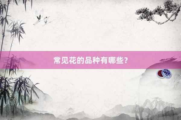 常见花的品种有哪些？